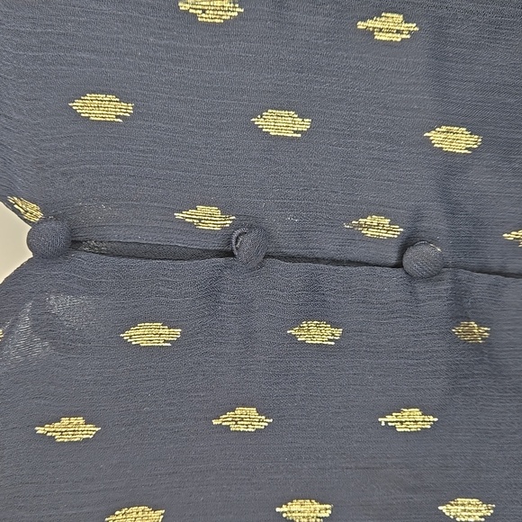 Haver London Navy Blouse W Gold M - Picture 3 of 7